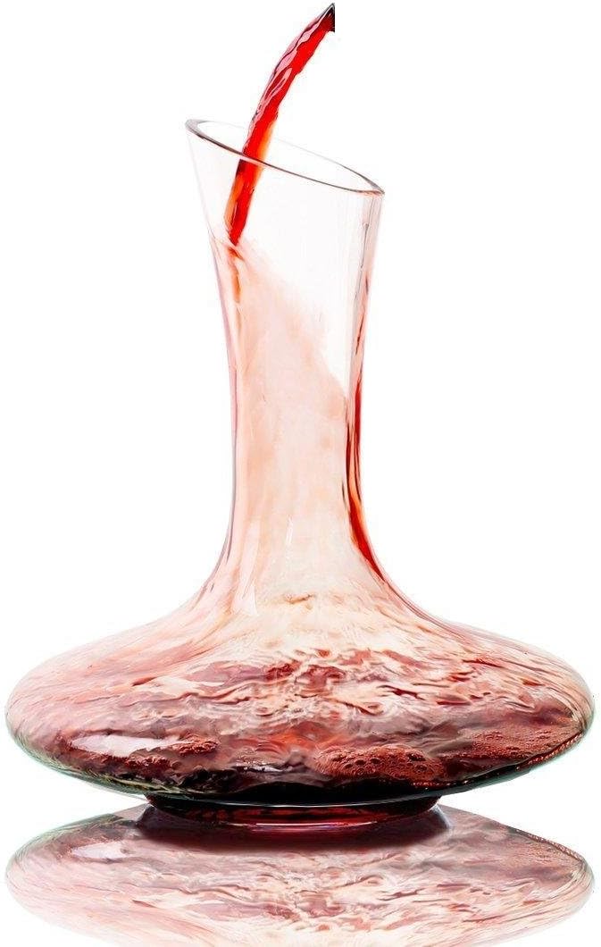 Decanter per Vino, GWCLEO, vetro senza piombo di alta qualità, Capacità di 1.8Ltre