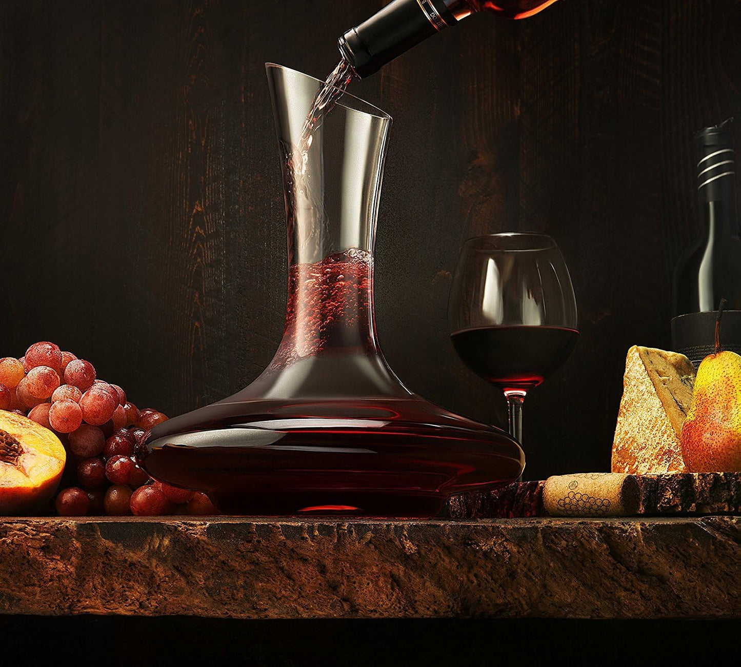 Decanter per Vino, GWCLEO, vetro senza piombo di alta qualità, Capacità di 1.8Ltre